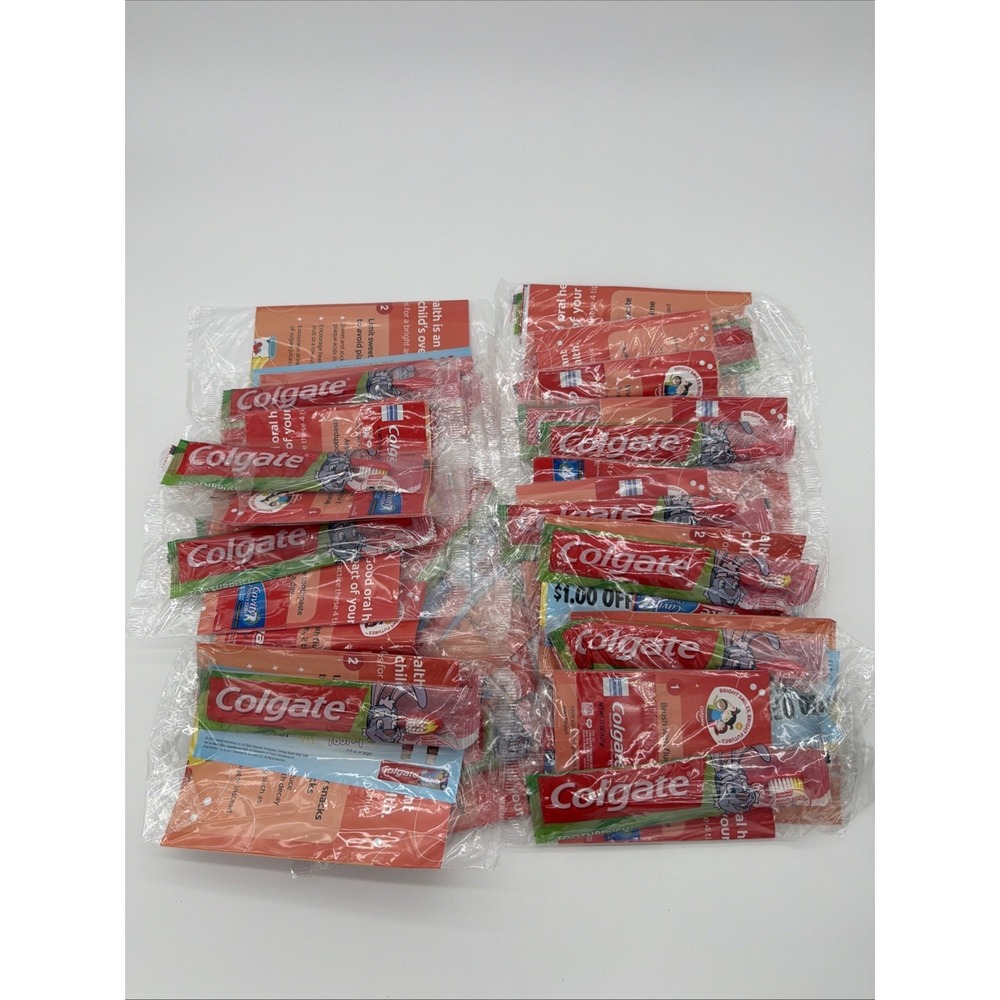 NEW! Lot of 18! Colgate Kids Childrens Toothbrushes, Individually Sealed, RED